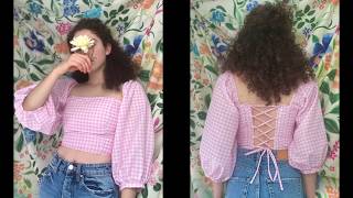 Fitted Bodice Top Tutorial Dont Need a Dress Form or PreMade Pattern [upl. by Argent]