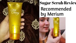 Oriflame Milk And Honey Gold Sugar Scrub  Honestly Review   recommended by medium pervaiz [upl. by Naimed902]