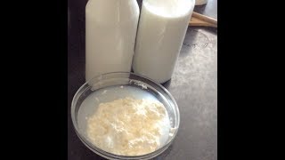 Comment faire du lait fermenté ou LBEN et du beurre sans effortLa cuisine de lémeraude [upl. by Wager]