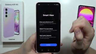 How to Cast Screen to TV on Samsung Galaxy A35 5G  Screen Mirroring  Smart View [upl. by Enner]