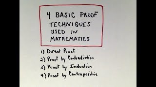 ❖ Four Basic Proof Techniques Used in Mathematics ❖ [upl. by Nimajnab842]