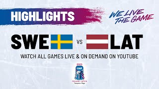 Highlights  Sweden vs Latvia  2023 IIHFWorlds [upl. by Qerat]