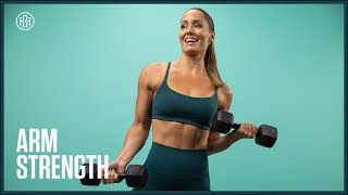 Day 1 Arm Strength Workout with Dumbbells  HR12WEEK 40 [upl. by Nowaj]