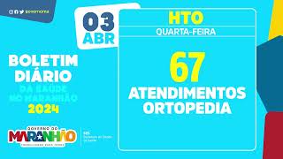 Boletim da Saúde no Maranhão  Hospital de Traumatologia e Ortopedia  0304 [upl. by Hiller]