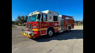 SFEV  Brevard County Fire Rescues Sutphen custom pumper  ENGINE 49 HS7351  walk around video [upl. by Akeret980]