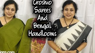 Croshio sarees and Bengal handloom saree surekha selectionsApril 17 2021 [upl. by Imarej]