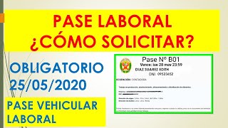 Cómo solicitar el pase laboral y pase vehicular [upl. by Niwrek771]