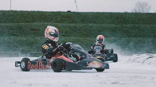 Max Verstappen amp Pierre Gasly  Ice Karting  Bulls on Ice Flevoland The Netherlands [upl. by Haydon]