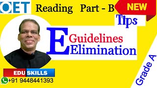 Edu Skills OET Reading Part  B Tips amp Tricks Guidelines Structure Elimination OET made easy [upl. by Sulohcin32]