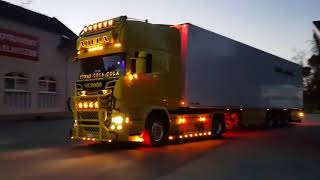 2018 Scania R730 V8 Power Amazing SOUNDAcceleration Holland Style Yellow Edition [upl. by Strepphon]