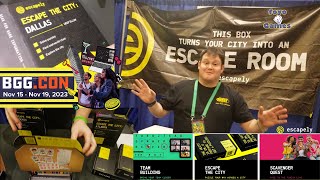 Escapely Makes Your City an Escape Room  Interview  BGG Con 23 [upl. by Yderf]