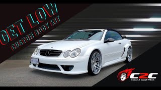 Mercedes CLK custom body kit by COAST 2 COAST WHEELS [upl. by Swihart]