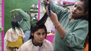 Rough and damage hair repair treatment with haircut sangitabeautyworld [upl. by Seuqirdor]