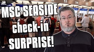 MSC Seaside Cruise CheckIn Surprise [upl. by Neeluj]