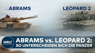 KAMPFPANZERVERGLEICH Abrams vs Leopard2  So unterscheiden sich die beiden Modelle [upl. by Kcirddec]