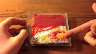 Tatar wołowy z Sokołowa unboxing odpakowywanie [upl. by Asehr524]