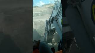 Liebherr R9350 loading material overburden  expose coal mine  truck CAT 785 [upl. by Alverta]