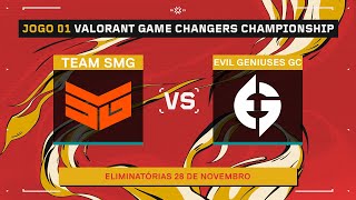 Team SMG x Evil Geniuses GC Mapa 1 Lotus  VALORANT Game Changers Championship 2023 [upl. by Philbrook]