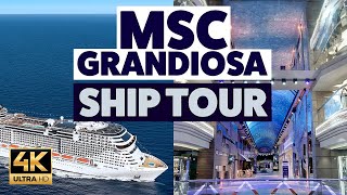 Cruise Ship MSC GRANDIOSA maiden departure from Southampton One Way to Barcelona [upl. by Harat]