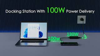 WLUMD01RPOR 13 IN 1 USB C Docking Stationfor Laptop Triple Monitor with 2DPHDMI 100W PD [upl. by Yenahc]