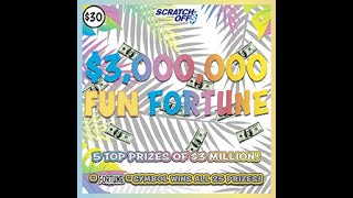 30 3000000 FUN FORTUNE  PA Lottery Scratch Off Ticket [upl. by Yenterb8]