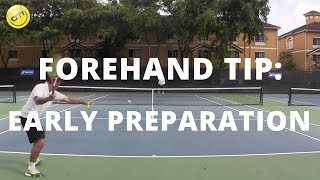 Tennis Forehand Tip Early Preparation vs Late Preparation [upl. by Winstonn573]