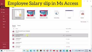 Employee salary program in access  Employee salary data [upl. by Alah]