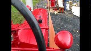 1942 Multifuel Farmall H tractor operating hammer mill [upl. by Frazier]