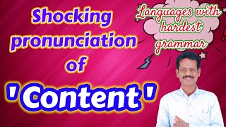 THE WRONG PRONUNCIATION OF quotCONTENTquot  PRONOUNCE ACCORDING TO MEANING ENRICH YOUR ENGLISH  102 [upl. by Kosaka]