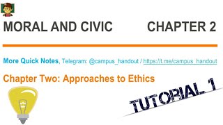 Moral and Civics Chapter 2  Part 1 [upl. by Mastat961]