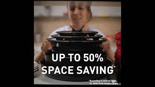 Tefal  Ingenio Removable Handle amp Stackable Cookware  Space Saving [upl. by Karleen]