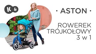 Rowerek trójkołowy z budką i rączką rodzica ASTON Kinderkraft [upl. by Sansbury224]