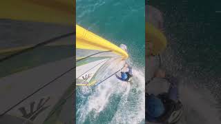 Epic windfoil crash Durres [upl. by Rexferd]