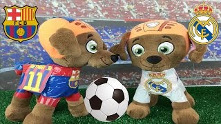 Patrulla canina español juega 2ª parte del partido BARCELONA MADRID 2016 fútbol cap 63 [upl. by Nich]