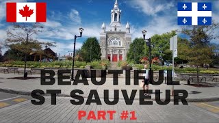 WALKING TOUR  BEAUTIFUL ST SAUVEUR QUEBEC CANADA PART 1 [upl. by Adihahs]