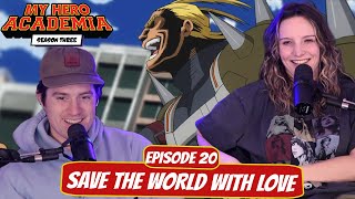 EVIL ALLMIGHT RETURNS  My Hero Academia Season 3 Wife Reaction  Ep 20 quotSave the World With Lovequot [upl. by Novrej]