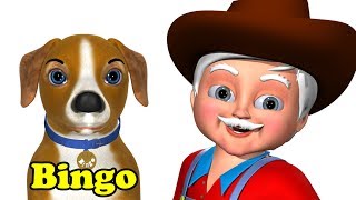 Bingo Nursery Rhyme  3D Animation Rhymes amp Bingo Dog Songs for Children [upl. by Ozzie]