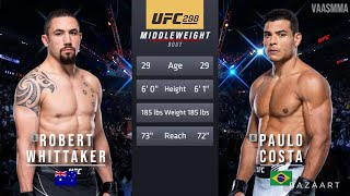 ROBERT WHITTAKER VS PAULO COSTA FULL FIGHT UFC 298 [upl. by Akiner]