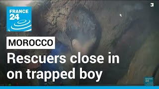 Morocco rescuers close in on boy trapped in well • FRANCE 24 English [upl. by Colson]