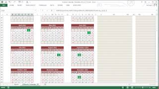 Custom Printable Calendar US in Excel [upl. by Fillander959]