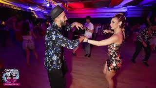 Panagiotis amp Elisa  salsa social dancing  Croatian Summer Salsa Festival 2022 Rovinj [upl. by Chipman]