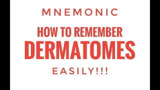 How to remember Dermatomes easily [upl. by Elayne833]