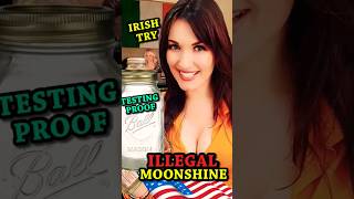 How To Test The Proof of Illegal American Moonshine  IRISH TRY LeatherJacketGuy Shorts [upl. by Bartle]