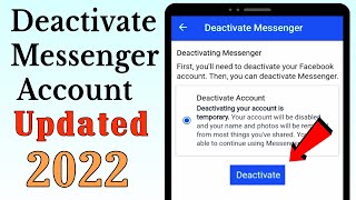 How to Deactivate Messenger Account 2022  deactivate messenger 2021 [upl. by Eellek724]