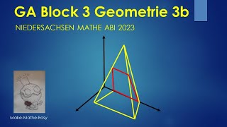 GA Niedersachsen Mathe Abi 2023 Geometrie Block 3b [upl. by Nogaem]