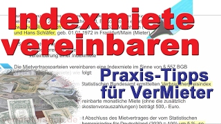 Indexmiete vereinbaren bei Wohnungsmietverträgen  PraxisTipps  Vermietershopde [upl. by Searby847]