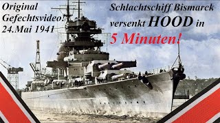 Schlachtschiff Bismarck versenkt Schlachtschiff HOOD in 5 Minuten  24Mai 1941  Dokumentation [upl. by Ayita]