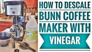 HOW TO DESCALE Bunn Speed Brew Classic  Velocity GRB Coffee Maker [upl. by Anwahsit]