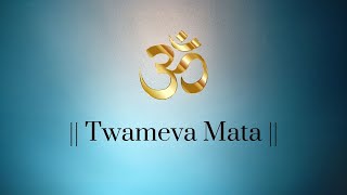 Twameva Mata Cha Pita Twameva with lyrics  Mantra for Happiness Positive Energy and Peace [upl. by Nomead]