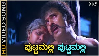 Puttamalli Puttamalli  Putnanja  HD Video Song  Ravichandran  Meena  Mano  Hamsalekha [upl. by Brigid]